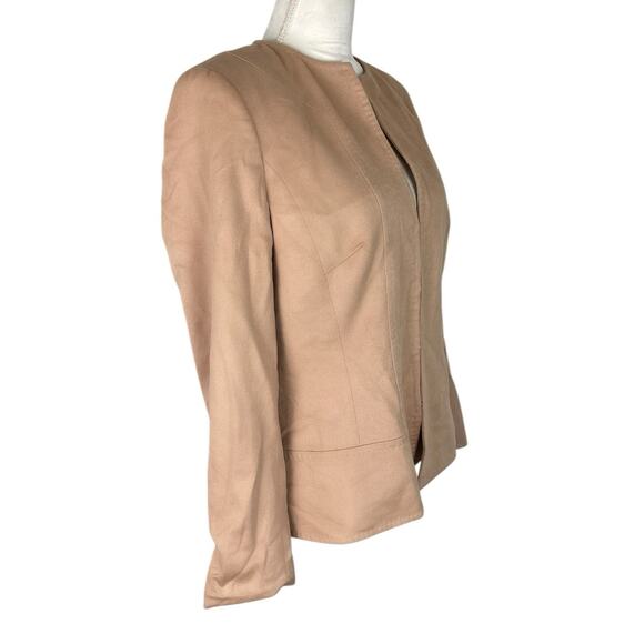 Escada Camel Wool Rabbit Hair Blend Blazer Jacket Hook & Eye Luxury Size 40 - Picture 2 of 7